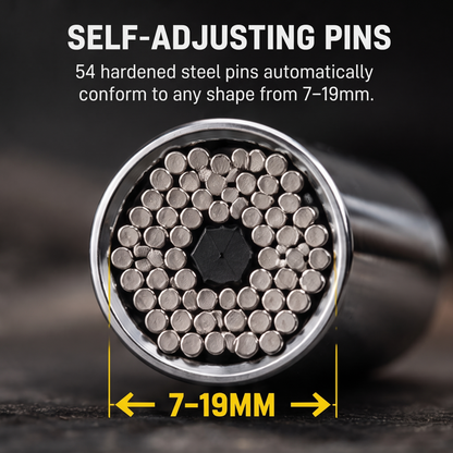 GRIPPEX self-adjusting pins - 54 hardened steel pins conform to any shape 7-19mm